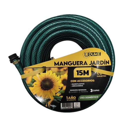 [14703] MANGUERA DE JARDIN UDUKE USO DOMESTICO X 15 METROS (SUAN)