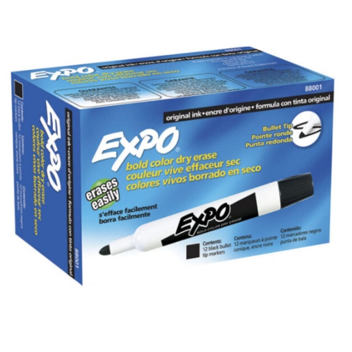 [PA2610N] MARCADOR BORRABLE NEGRO EXPO 