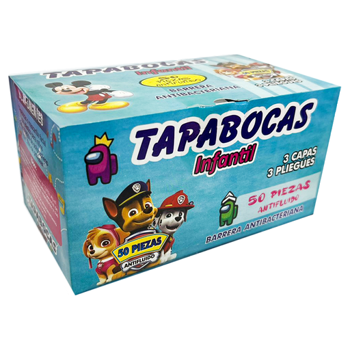[14657] MASCARILLA TAPA BOCA MIXTO MOTIVOS TELA QIRURJICA SMS TERMOSELLADO 3 CAPAS