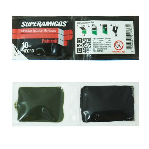 [10557A] PEGATANQUE SUPERAMIGOS EPOXI NEGRO 10GRMS (PATERNIT)