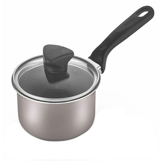 [17003] PEROL 10 CM 0,5 LTS ANTIADHERENTE TAPA VIDRIO TALENT IMUSA