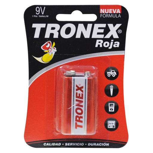 [9319] PILA CUADRADA 9 V TRONEX