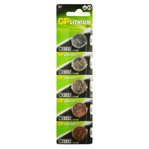 [11420] PILA GP MONEDA LITHIUM 3 V 220 MAH CR2032 (JA10562) X UNIDAD
