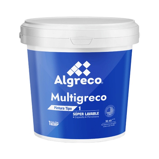 [19229] PINTURA VINILO TIPO 1 BLANCO CUÑETE MULTIGRECO (99500105)