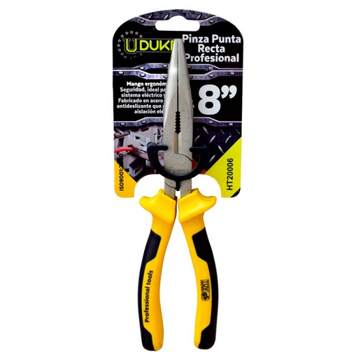 [6756] PINZA PROFESIONAL HOYOSTOOLS NARANJA-NEGRO # 8 (HT20006) RT5