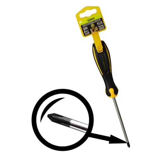 [11067] R- DESTORNILLADOR UDUKE MANGO CAUCHO 3/16X4 C/V (+) (HT80197)