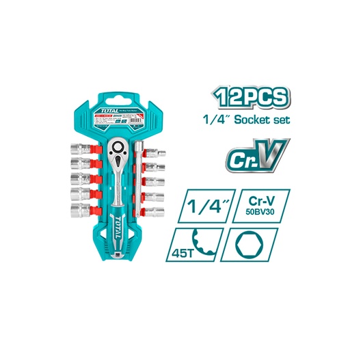[15677] RACHE CON COPAS 1/4" X 12 PZS INDUSTRIAL TOTAL (THT14114126)