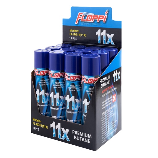 [17277] RECARGADOR GAS REPUESTO UNIVERSAL 300ML FLOPPI (FLRG11X48)