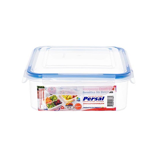 [17638] RECIPIENTE CUADRADO HERMETICO 870ML PERSAL