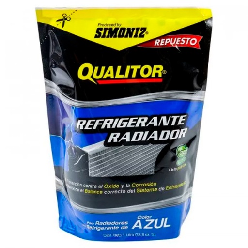 [16634] REFRIGERANTE RADIADOR AZUL QUALITOR 1L DOYPACK (202618)