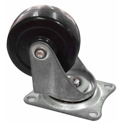 [1363] RODACHINES 2 PLANO NEGRO CAUCHO 50MM 30KG (INDIVIDUAL) (HT40251)