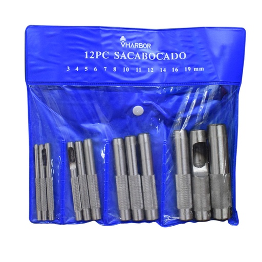 [13513] SACABOCADO X 12 PCS 3-19MM (HT1129)