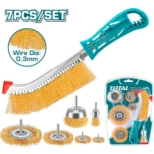 [17392] SETS DE CEPILLOS DE ALAMBRE X 7PCS TOTAL (TAC310071)
