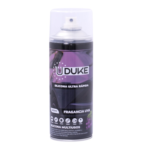 [7729] SILICONA EN AEROSOL UDUKE CON OLOR UVA 378ML (HT40240) (RT5)