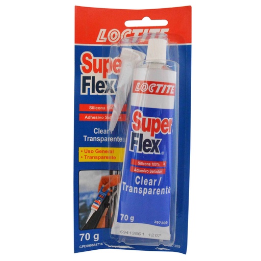 [7543] SILICONA LOCTITE TRASPARENTE SUPER FLEX  X 70 G (3001746)