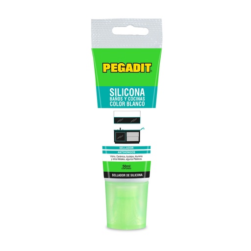 [9938] SILICONA PEGADIT 50 ML BLANCA BANOS Y COCINA