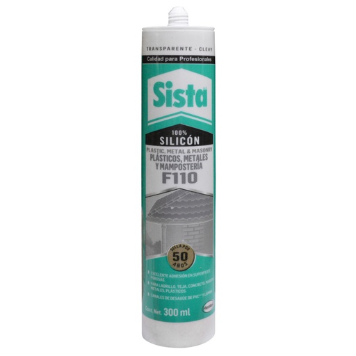 [7638] SILICONA TUBO SISTA  F110 PLAS-MET-MAMP TRASP