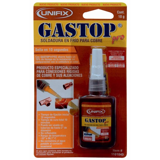 [8684] SOLDADURA EN FRIO PARA COBRE UNIFIX 10G JFC (JUST-FOR-COPPER) (1101013