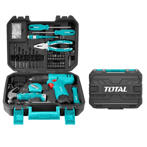 [14839] TALADRO INALAMBRICO 12V CON ESTUCHE PLASTICO INCLUYE 81PZS SUPER SELECT TOTAL (UTHKTHP10812)