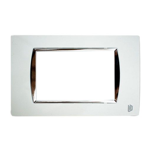 [14396] TAPA LUXOR BLANCA BORDE CROMADO DUKE ENERGY (V19-012B)