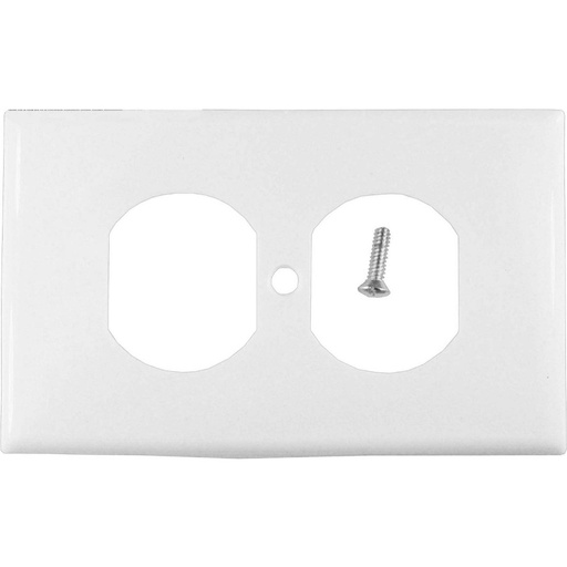 [4844] TAPA PLASTICA TOMA DOBLE BLANCA