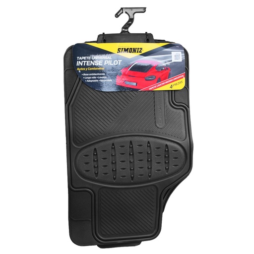[18658] TAPETE PVC UNIVERSAL NEGRO 4PZ SIMONIZ (203848)