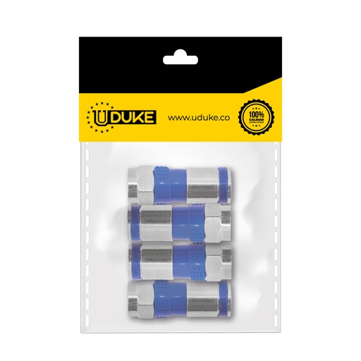 [3507K] TERMINAL COAXIAL AZUL INTEMPERIE RG56 FINA PQT X 4 UDUKE