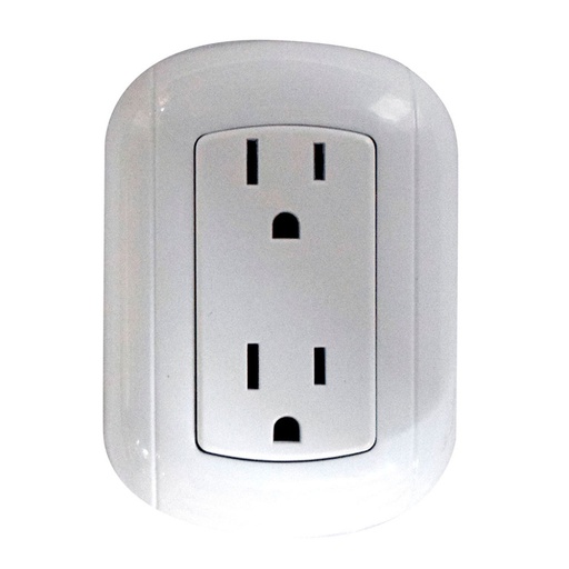 [5626B] TOMA DOBLE BK SOBREPONER POLO TIERRA (HT20511A)