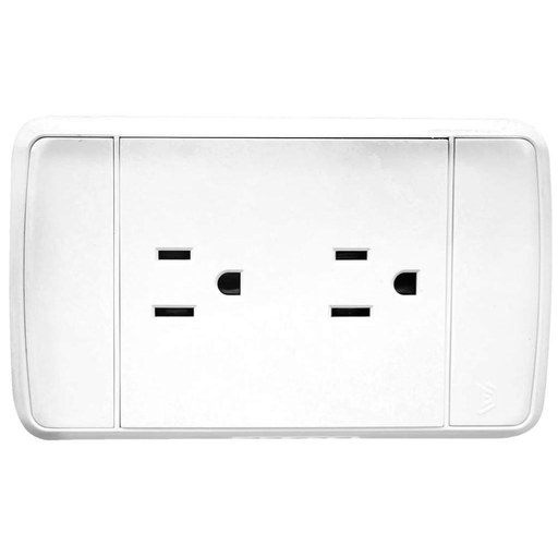 [12323] TOMA DOBLE ENERGY (V16-014)LINEA FUTURA BLANCA INCRUSTRAR