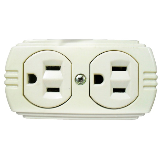 [1752] TOMA DOBLE T/L SOBREPONER CON P-TIERRA BEIGE UDUKE (RETIE-FL)(HT20523)