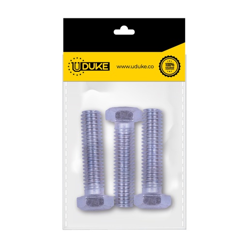[15622K] TORNILLO HEXAGONAL 3/8*11/2 PAQ X 3 UDUKE