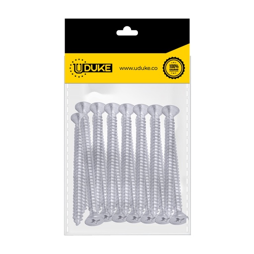 [15764K] TORNILLO LAMINA AVELLANADO PHILLIPS ZINCADO 8*2 PQT X 10 UDUKE