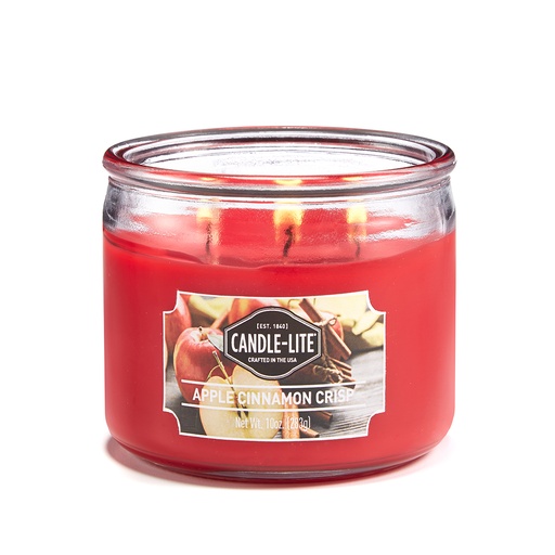 [15219] VELA 10 OZ TRES MECHAS APPLE CINNAMON CRISP CANDLE LITE (1879021)