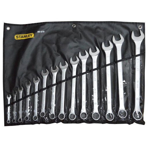[8229] LLAVE MIXTA JUEGO X 14 STANLEY (10-32MM) (86-082)
