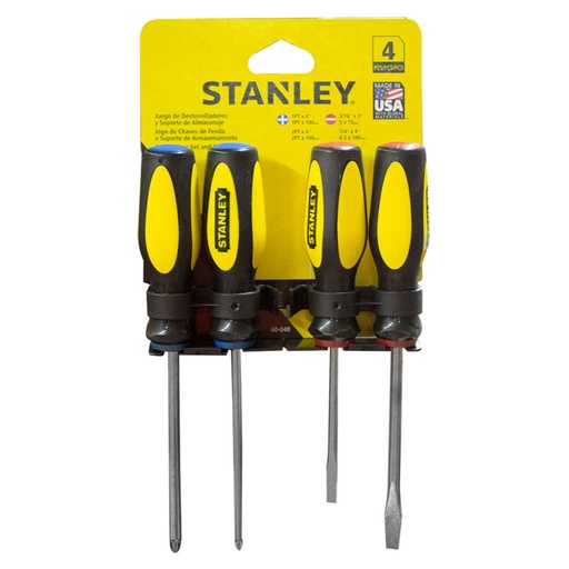 [6580] DESTORNILLADOR STANLEY ORIGINAL X 4 (JUEGO) (60-040S)