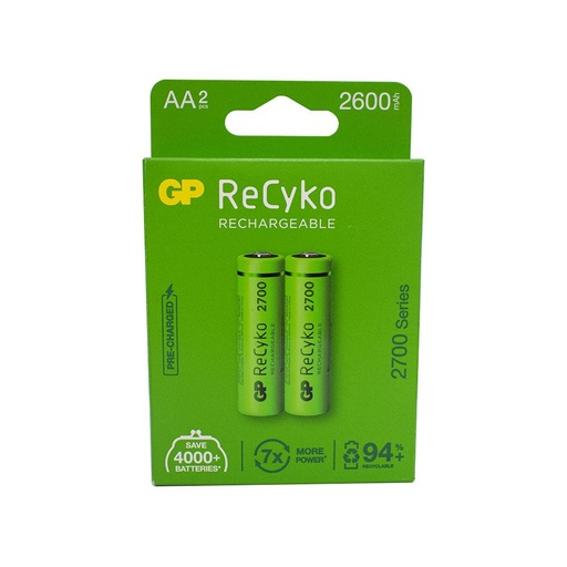 [11415] PILA RECARGABLE X 2 GP 1.2V AA 2700 MAH (GP270AAHC-C2K)(PAR)