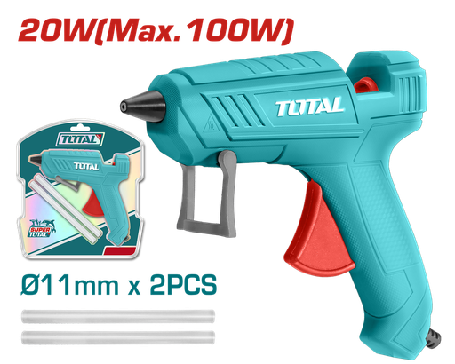 [21528] PISTOLA SILICONA 25W 110-120V INCLUYE 4 BARRAS SUPER TOTAL (UTT201116)