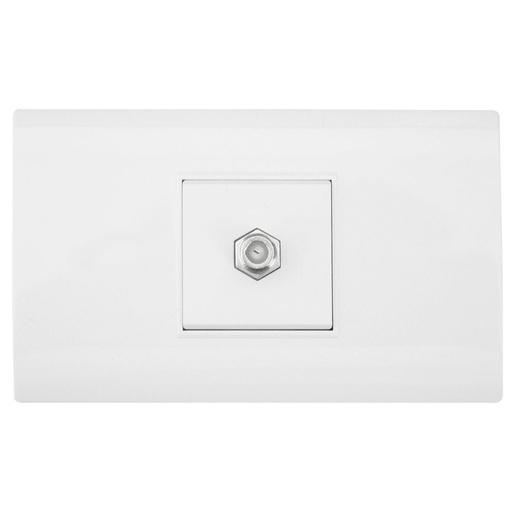[1793B] LINEA BK PLUS BLANCA INCRUSTAR TOMA TV